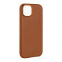 FIXED MagLeather кожен калъф с MagSafe за iPhone 14 - кафяв
