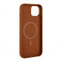 FIXED MagLeather кожен калъф с MagSafe за iPhone 14 - кафяв