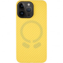 Tactical Aramid Industrial Limited Edition калъф с мотив въглеродни влакна и MagSafe за iPhone 14 Pro Max - жълт