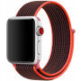 Найлонова каишка със закопчаване с велкро лента за Apple Watch 41мм / 40мм / 38мм - черно-розов