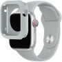 Силиконова каишка със силиконов калъф за Apple Watch 41мм / 40мм - сив