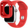 Силиконова каишка със силиконов калъф за Apple Watch 41мм / 40мм - червен