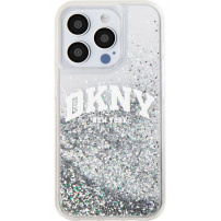 DKNY Liquid Glitter Arch Logo калъф за iPhone 14 Pro Max - сребърен