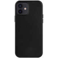 FIXED MagLeather кожен калъф с MagSafe за iPhone 12 / 12 Pro - черен