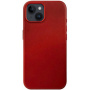 FIXED MagLeather кожен калъф с MagSafe за iPhone 13 - червен