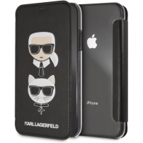 Karl Lagerfeld Karl and Choupette Book калъф за iPhone XR - черна