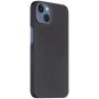Tactical Aramid калъф с мотив въглеродни влакна и MagSafe за iPhone 13 - тъмносив