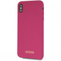 Guess Silicone Gold Logo case кейс за iPhone XS Max - розова