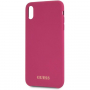 Guess Silicone Gold Logo case кейс за iPhone XS Max - розова