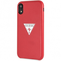 Guess PU Leather Case Triangle кейс за iPhone XR - червена