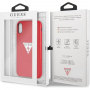 Guess PU Leather Case Triangle кейс за iPhone XR - червена