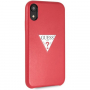 Guess PU Leather Case Triangle кейс за iPhone XR - червена
