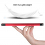 Калъф от PU кожа с място за Apple Pencil и функция заспиване за iPad Air 11" (2024-2026) - червен