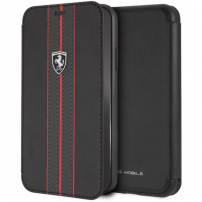 Ferrari Off Track Logo Book case калъф за iPhone XR - черна