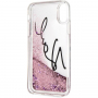 Karl Lagerfeld Signature TPU Glitter Star кейс за iPhone XS Max - розова