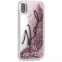 Karl Lagerfeld Signature TPU Glitter Star кейс за iPhone XS Max - розова