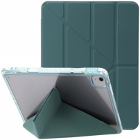 Калъф с прозрачна задна страна и стойка оригами за iPad Air 13" (2024-2026) - петролносиньо