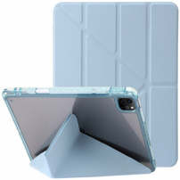 Калъф с прозрачна задна страна и стойка оригами за iPad Pro 11" (2024/2025) - синьо