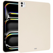 Матов калъф от мека пластмаса за iPad Pro 13" (2024/2025) - бежов