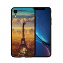 NXE кейс със стъклена задна страна за iPhone XR - Айфеловата кула