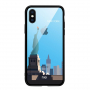 NXE кейс със стъклена задна страна за iPhone XS Max - Ню Йорк