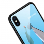NXE кейс със стъклена задна страна за iPhone XS Max - Ню Йорк