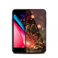 NXE кейс със стъклена задна страна за iPhone SE (2020/2022) / 8 / 7 - оранжево цвете