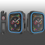 Силиконов калъф за Apple Watch 40mm - черна - синя