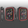 Силиконов калъф за Apple Watch 40mm - черна - червена