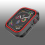 Силиконов калъф за Apple Watch 40mm - черна - червена