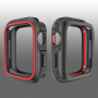 Силиконов калъф за Apple Watch 40mm - черна - червена
