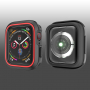 Силиконов калъф за Apple Watch 40mm - черна - червена