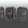 Силиконов калъф за Apple Watch 40mm - черна - сива