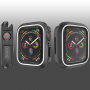 Силиконов калъф за Apple Watch 40mm - черна - бяла