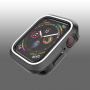 Силиконов калъф за Apple Watch 40mm - черна - бяла