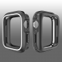 Силиконов калъф за Apple Watch 40mm - черна - бяла
