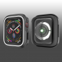 Силиконов калъф за Apple Watch 40mm - черна - бяла