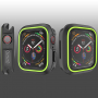 Силиконов калъф за Apple Watch 40mm - черна - зелена