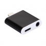 Адаптер / преходник от lightning към 3,5 mm жак с lightning конектор за Apple iPhone 8 / 8 Plus / 7 / 7 Plus / 6S / 6S Plus / 6 / 6 Plus
