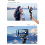 Q18 Многофункционален селфи Bluetooth Gimbal стик със стабилизатор и проследяване на движението за iPhone - черна