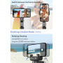 Q18 Многофункционален селфи Bluetooth Gimbal стик със стабилизатор и проследяване на движението за iPhone - черна