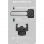 Селфи стик / трипод със стабилизатор и LED осветление L09 Mini Bluetooth Gimbal за iPhone - черна