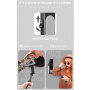 Селфи стик / трипод със стабилизатор и LED осветление L09 Mini Bluetooth Gimbal за iPhone - бял