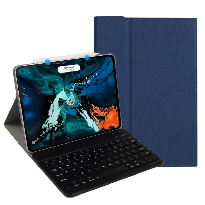 Калъф със сваляема клавиатура за iPad Pro 11" - тъмносиня - AppleKing.bg