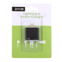 Адаптер / преходник от lightning към 3,5 mm жак с lightning конектор за Apple iPhone 8 / 8 Plus / 7 / 7 Plus / 6S / 6S Plus / 6 / 6 Plus