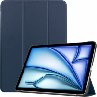 Калъф от PU кожа с функция заспиване за iPad Air 13" (2024-2026) - тъмносин