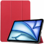 Калъф от PU кожа с функция заспиване за iPad Air 13" (2024-2026) - червен