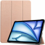 Калъф от PU кожа с функция заспиване за iPad Air 13" (2024-2026) - розово-златен