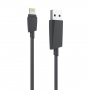 ROCK lightning кабел със сертификат MFi за синхронизиране и зареждане за Apple iPhone / iPad / iPod - černý - 2m