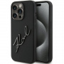 Karl Lagerfeld Karl Script Logo силиконов калъф за iPhone 15 Pro - черен